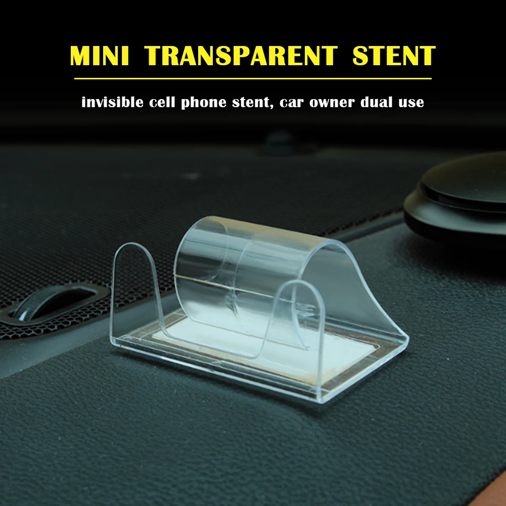 

Car Phone Holder Auto Dashboard Mobile Cellphone GPS Mount Mini-transparent Stealth Stand for Various Types of Mobile Phones
