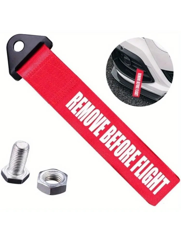 

Универсальный комплект для снятия автомобилей, нейлоновый ремень для снятия переднего или заднего бампера, буксировочные крючки (красный)