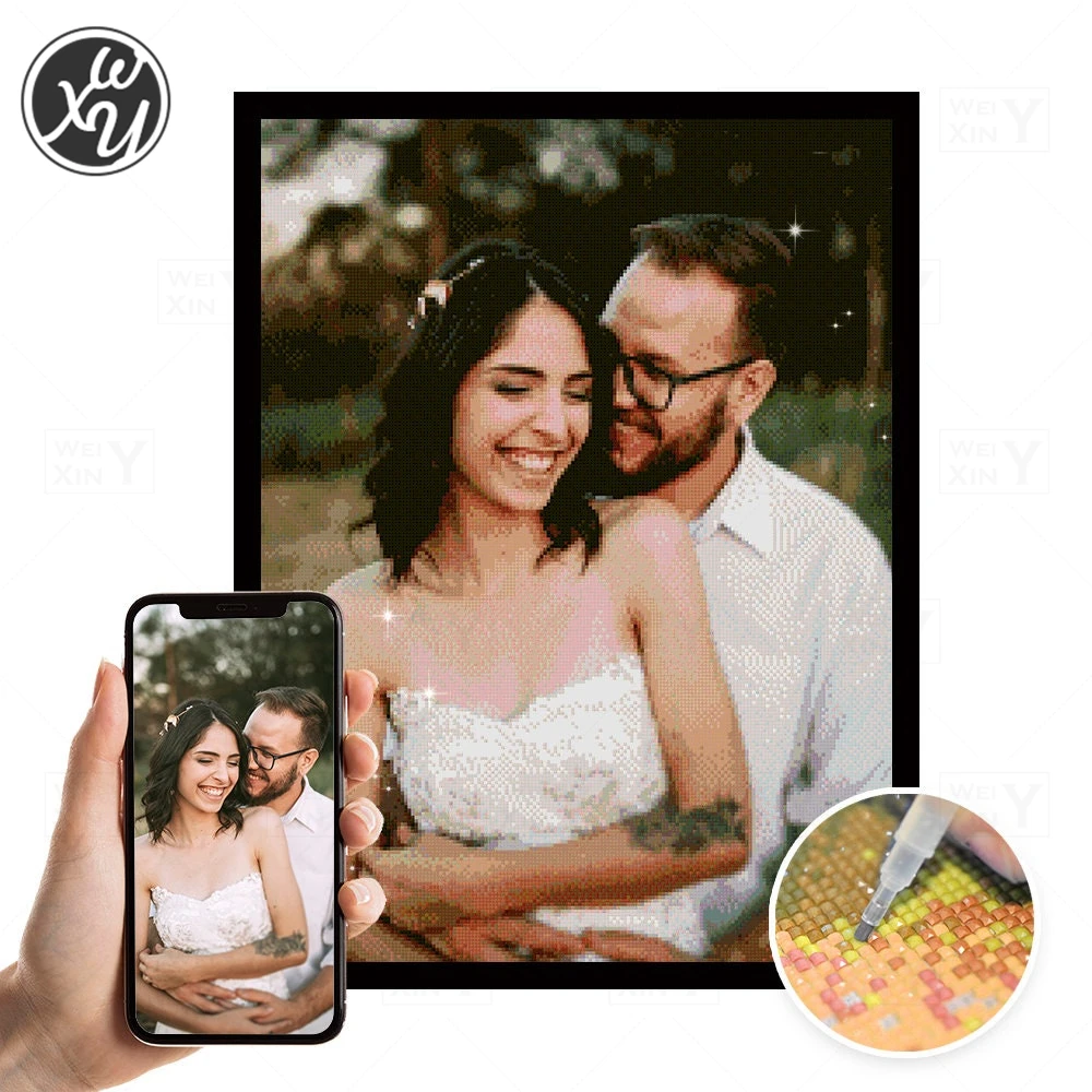 Алмазная живопись WEIWEI для взрослых Набор вышивки крестиком 5D портрет на заказ