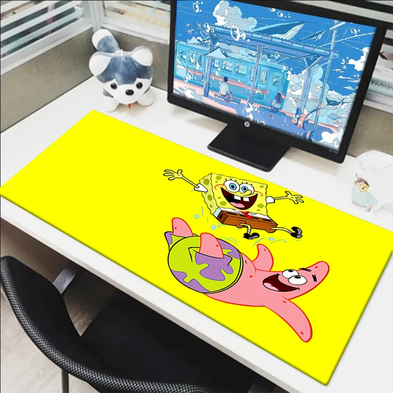 

Xxl коврик для мыши, губки, коврик для мыши, игровые аксессуары для настольного ПК, 900x400, коврик, аниме, игровой офисный Расширенный Настольный коврик, большие коврики