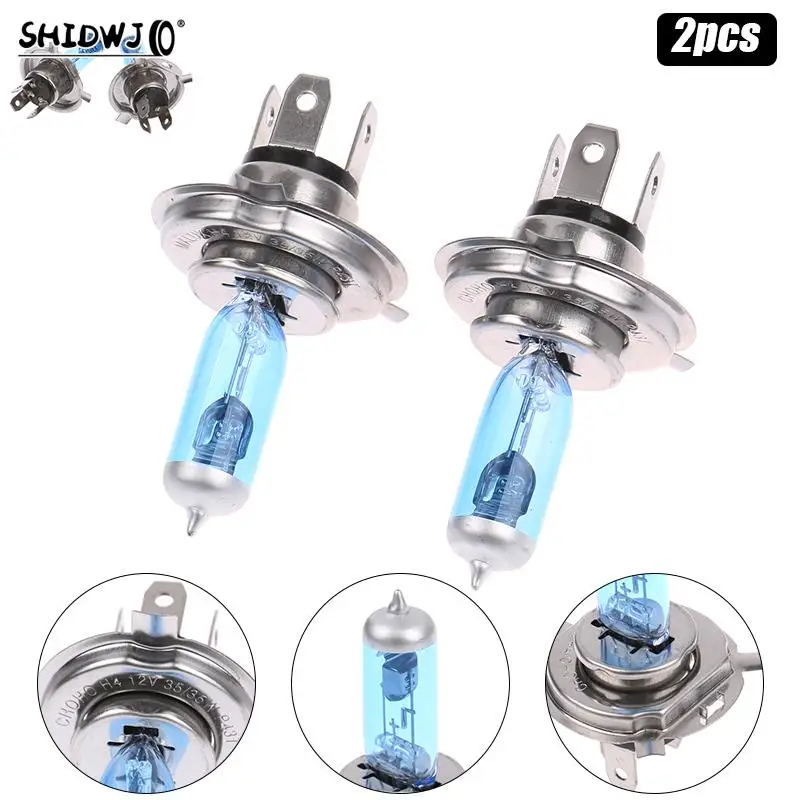 

2pcs Scooter Moped Motorcycle Headlight Bulb H4 P43T 12V 35/35W White Light Motorcycle Supplies Accessories High Quality