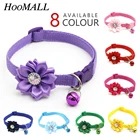Ошейник для собак и кошек HooMALL, Аксессуары для питомцев, цветочный воротник с кристаллами, для собак и кошек, Симпатичные и маленькие ошейники