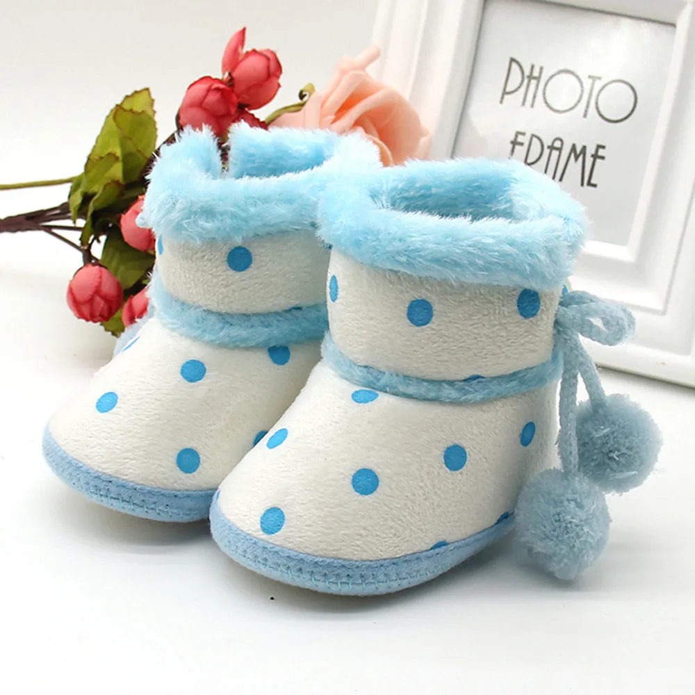 

Baby Girls Boys Soft Booties Snow Boots Infant Toddler Newborn Warming Baby Girl Shoes Babies Girl Boy Dot First Walkers Shoes