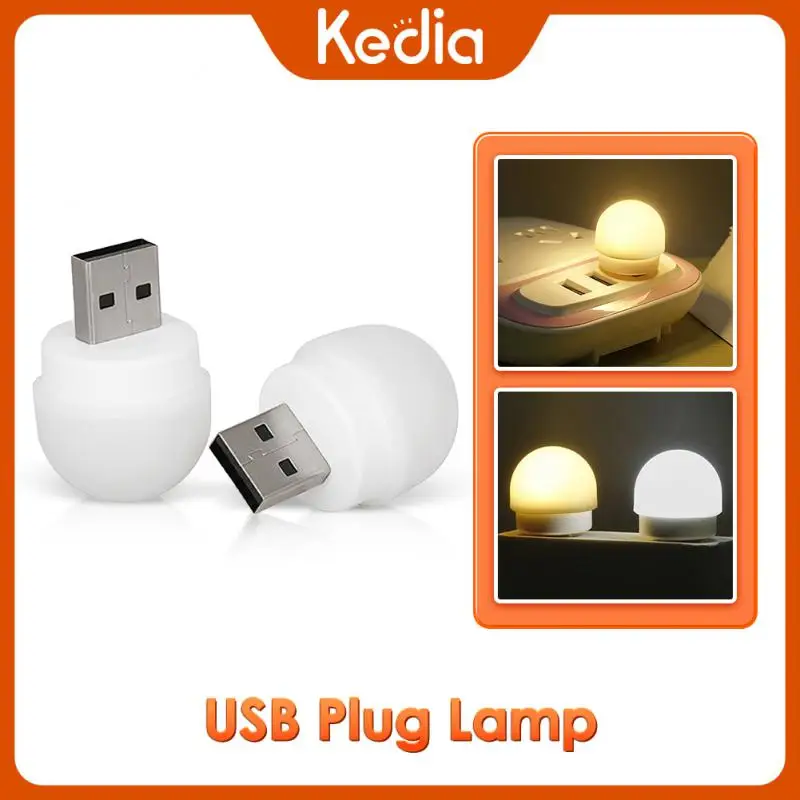 

Home USB Plug Lamp Computer Mobile Power Charging USB Small Book Lamps LED Eye Protection Reading Light Small Round Night Light