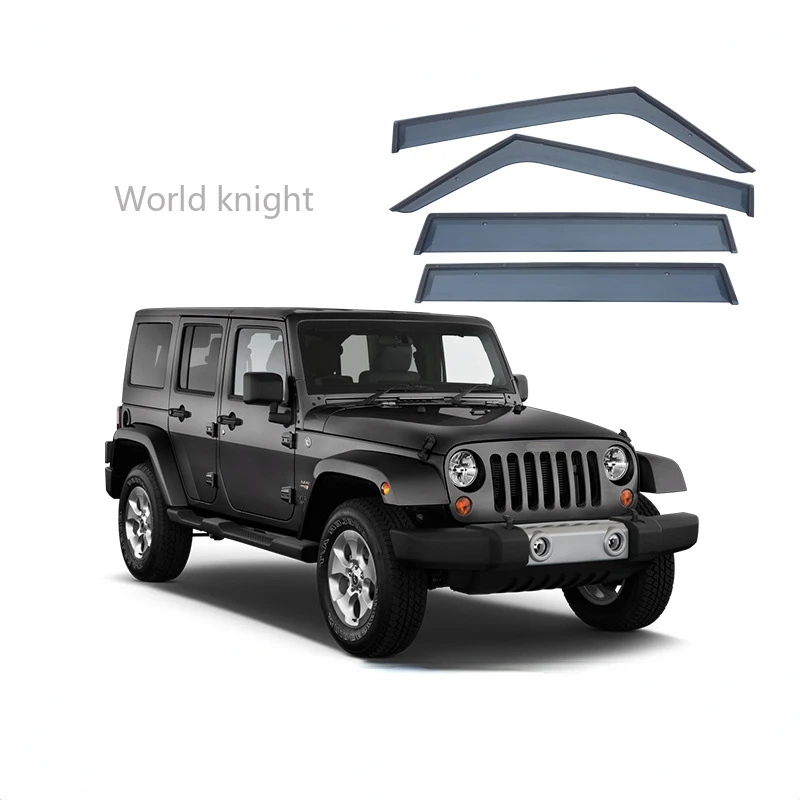 

ASet Window Vent Visor Deflectors Rain Guards For Jeep Wrangler 2018 2019 2020 2021 JL JK Unlimited 4 Door & Gladiator