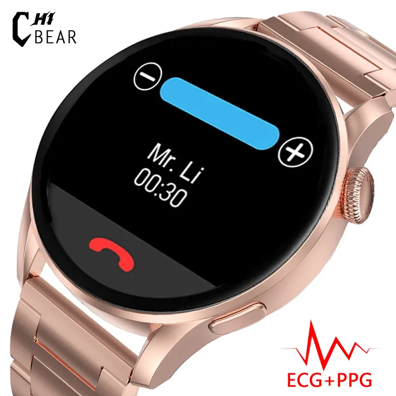 

2023 New ECG+PPG Smart Watch Women Music Player IP68 Waterproof Heart Rate AMOLED1.36“390*390HD Bluetooth Call Smartwatch Ladies