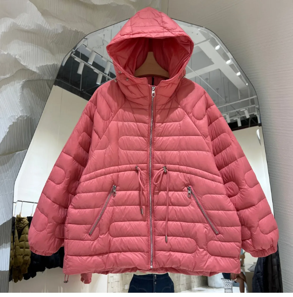 

Парка женская зимняя с капюшоном, Модный легкий пуховик свободного покроя, верхняя одежда в Корейском стиле, большие размеры