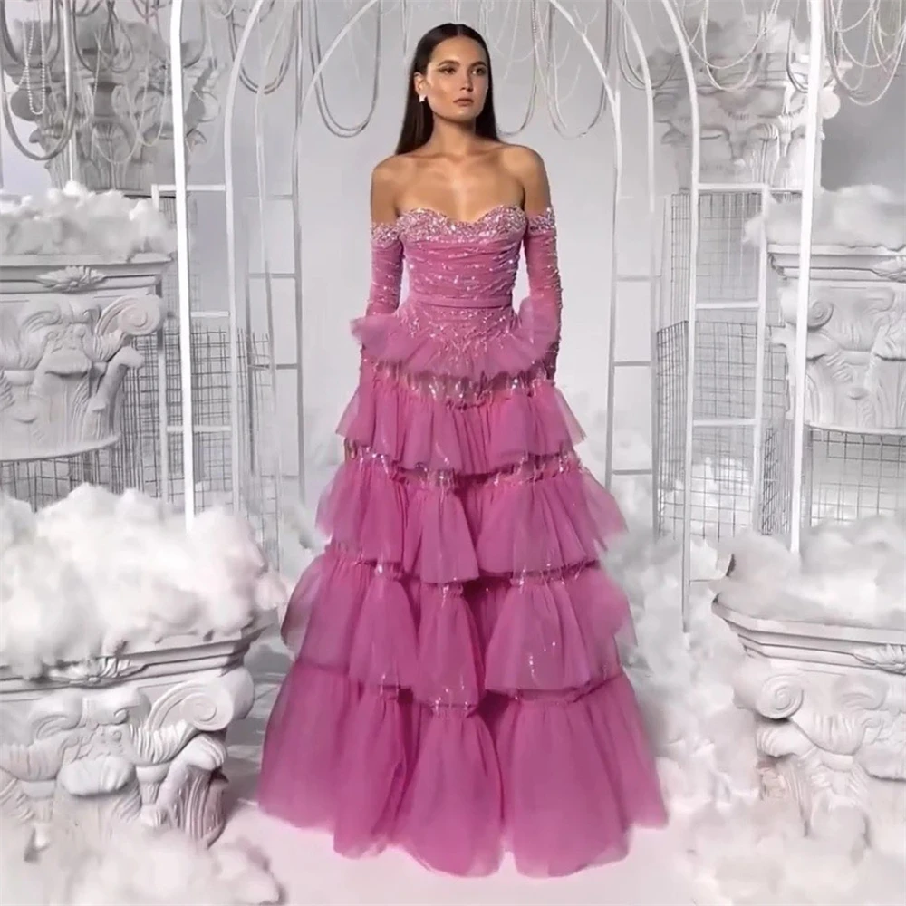 Изысканное бальное платье Jiayigong с открытыми плечами по индивидуальному заказу