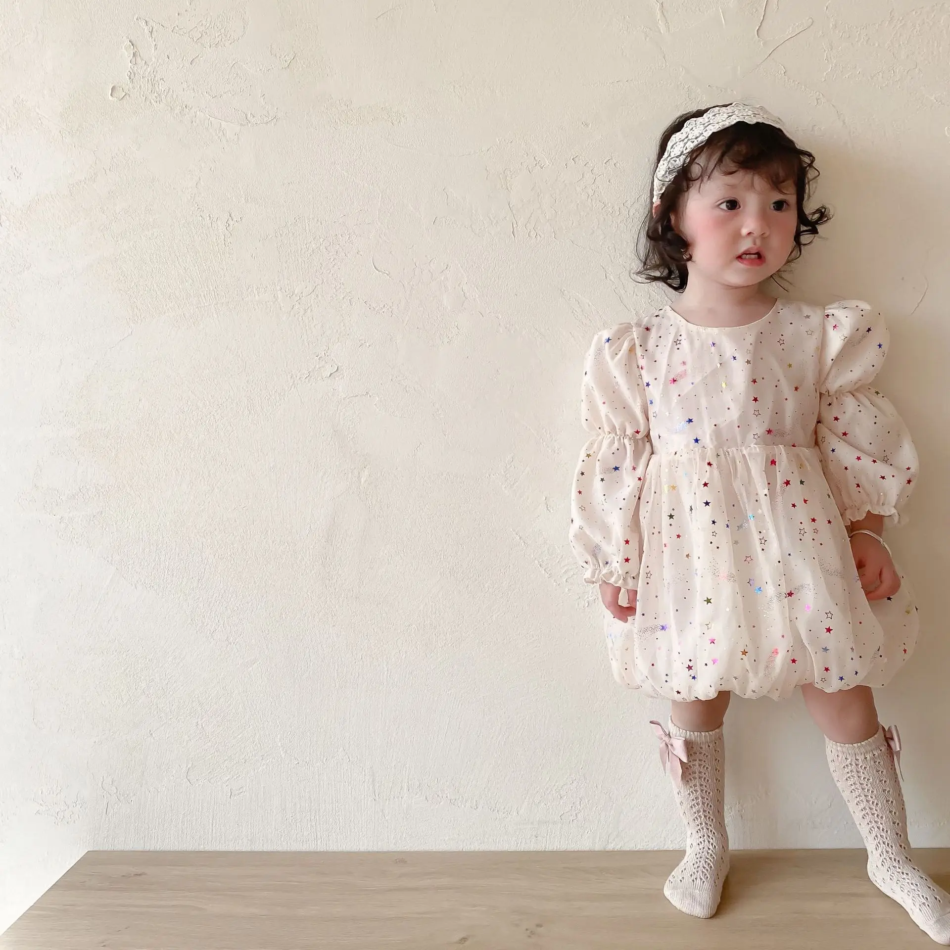 Одежда для девочек в Корейском стиле весна-осень 2022 Новинка хлопковое модное