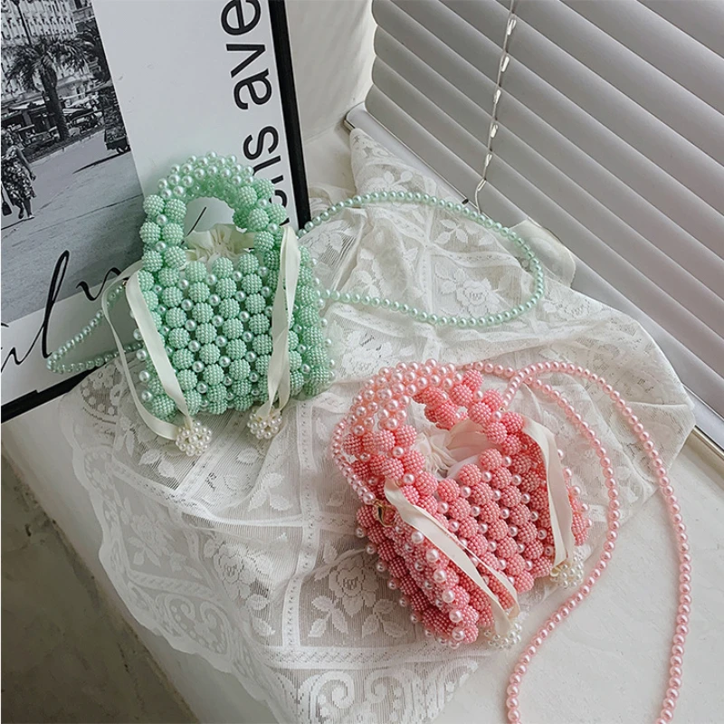 

Kids Pearl Purses and Handbags Cute Girls Mini Princess Crossbody Bags for Women Coin Wallet Female Party Purse Tote Gift