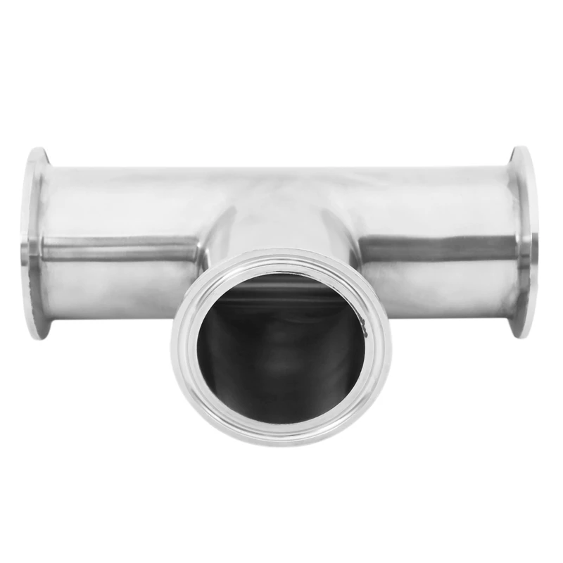 

51MM 2 Inch 3 Way Tee Stainless Steel S304 Sanitary Tri Clamp Type 3 Way Weld Ferrule OD 64MM Pipe Fittings Moonshine