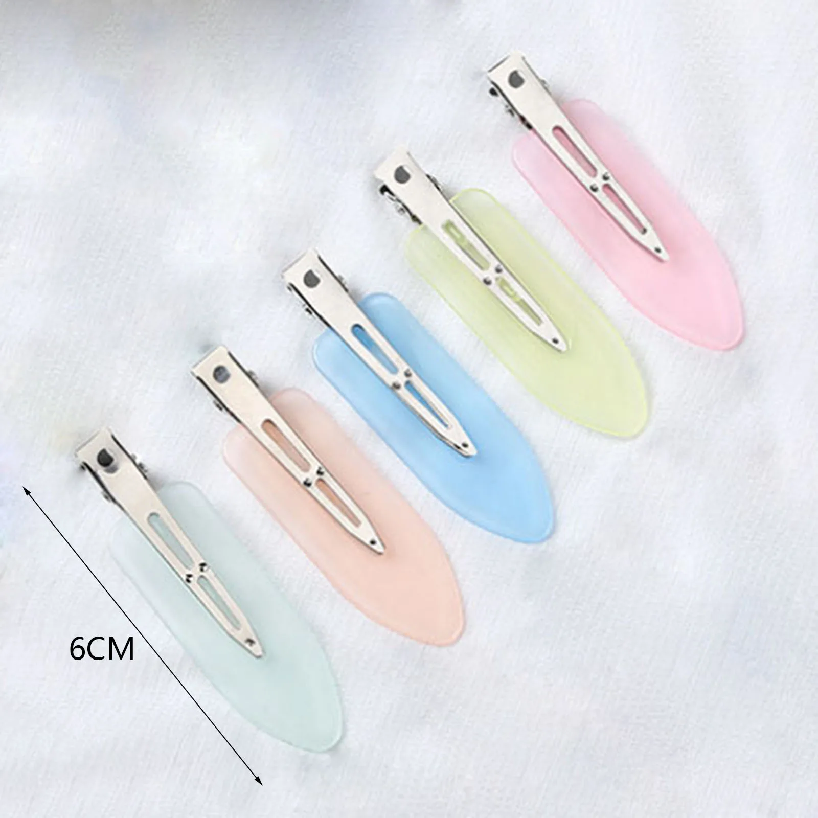 

10pcs Transparent Seamless Hair Clip New Cute Solid Color Hair Clip Small Leaf Duckbill Clip For Women Girls Makeup Washing Face