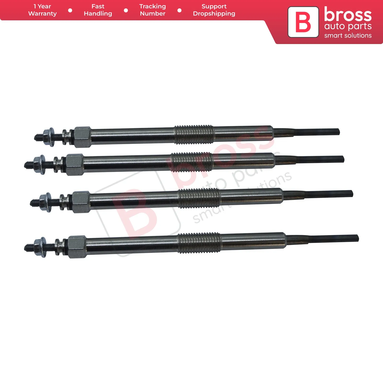 

Bross BGP78-1 4 Pieces Heater Glow Plug 11 Volt 19850-0W010, GN042, 0100226480, 0 250 202 145 for Toyota 1.4 D-4D Mini One D