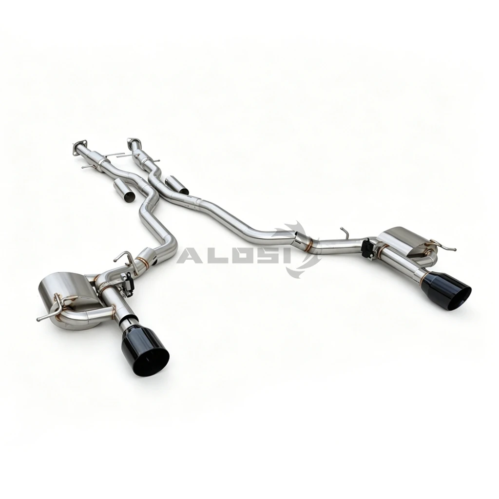 Фото Выхлопная система с клапаном для Jeep Grand Cherokee SRT 6.2 2012-2022, нержавеющая сталь, высокопроизводительная, с клапаном, тип cat-back. №2