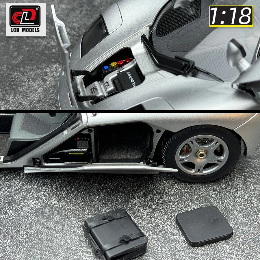 Фото NewS McLaren F1 XP5 Silver 1:18 ЖК-модель из сплава, модель автомобиля, спортивный автомобиль, статический дисплей, праздничная подарочная коллекция №3