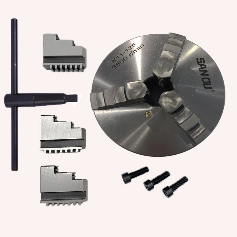 

Lathe Chuck K11-125 Three Jaw Self-Centering Chuck 125mm Scroll Chuck 5'' Jaw Chuck With Harden Steel For Mini Lathe