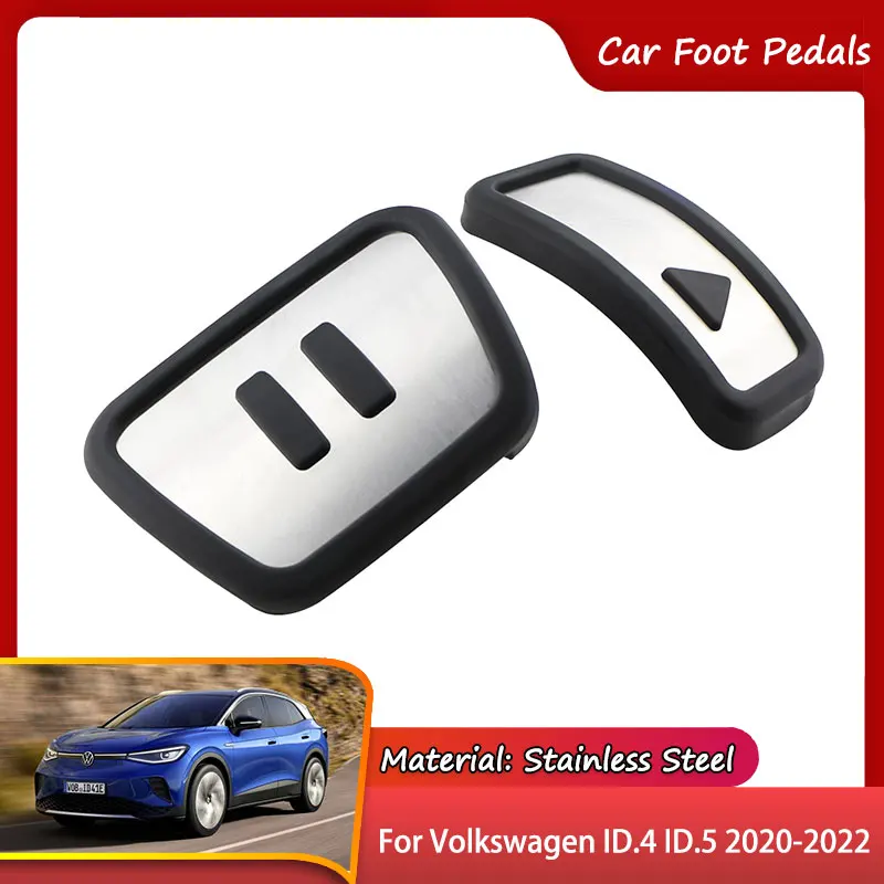 

Для Volkswagen VW ID.4 ID.5 ID4 ID5 Pro 2020 2021 2022 автомобильные ножные педали из нержавеющей стали педаль газа акселератора Нескользящая педаль