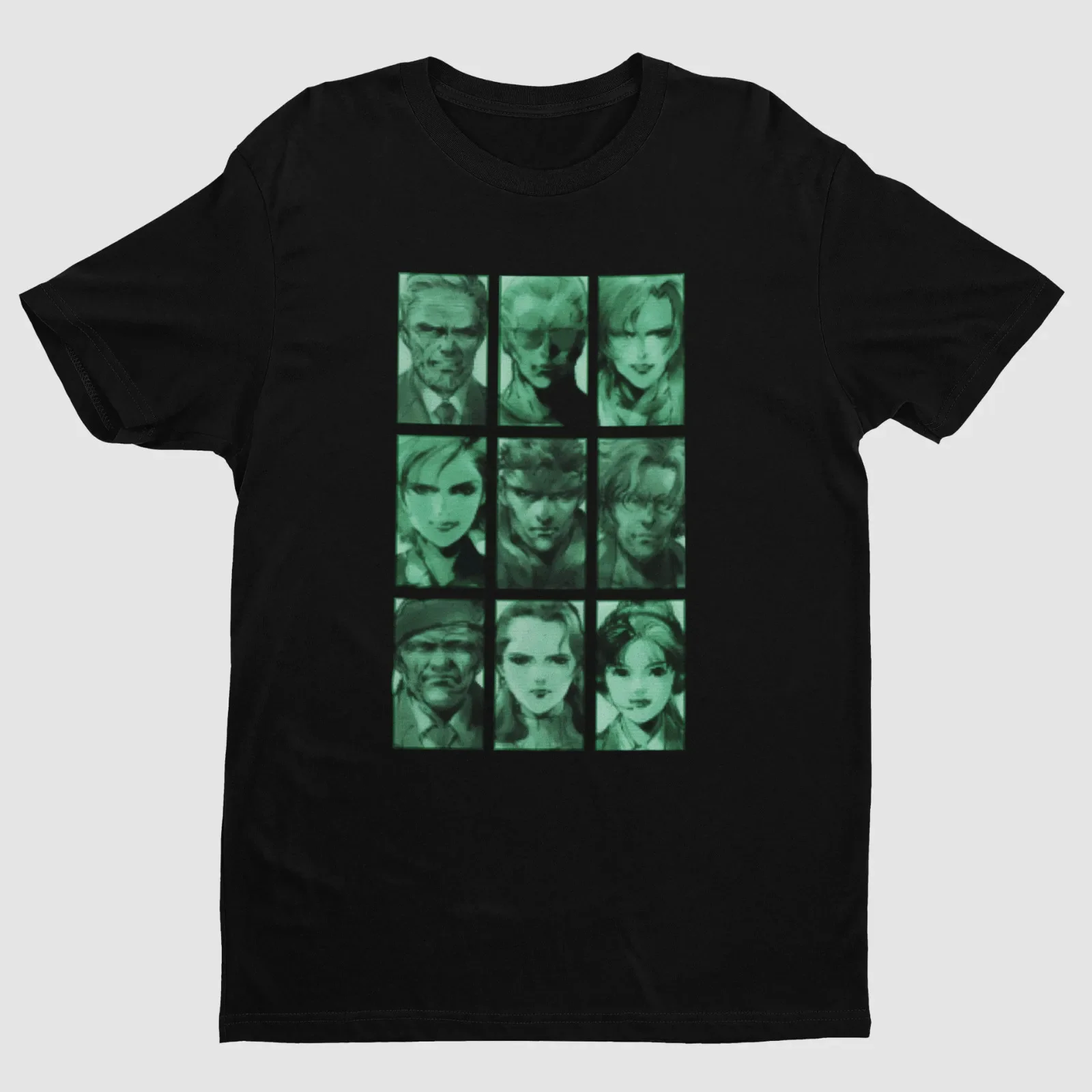 Фото Футболка унисекс Metal Gear Solid Codec Portraits Premium |   Эксклюзивный дизайн №1