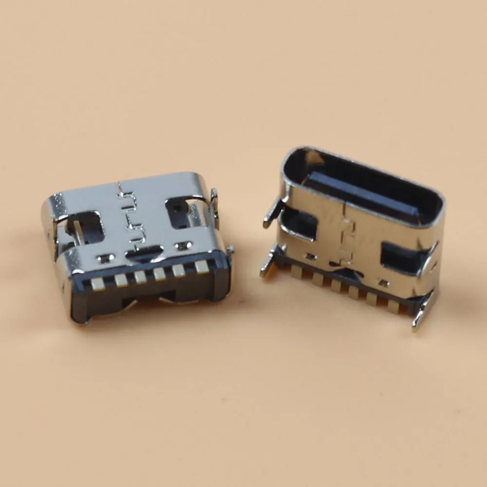 Фото 10-50 шт. новый 6-контактный разъем SMT Micro USB Type C 3.1 гнездовой разъем SMD DIP для дизайна печатной платы DIY сильноточная зарядка №2