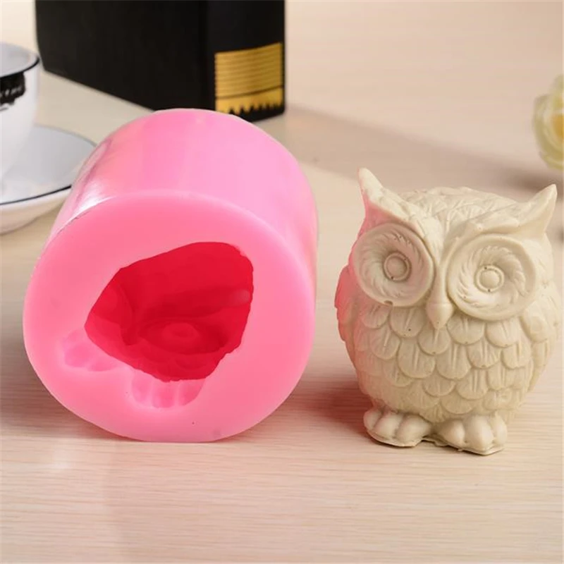 

3D Owl Animal Silicone Soap Mold Resin Clay Candle Molds Chocolate Candy Pastry Baking Mold Fondant Cake Decorating Tools