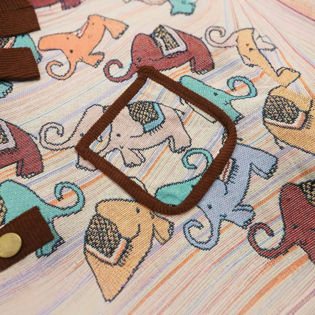 2024 новая осенняя американская ретро забавная куртка с жаккардовым воротником