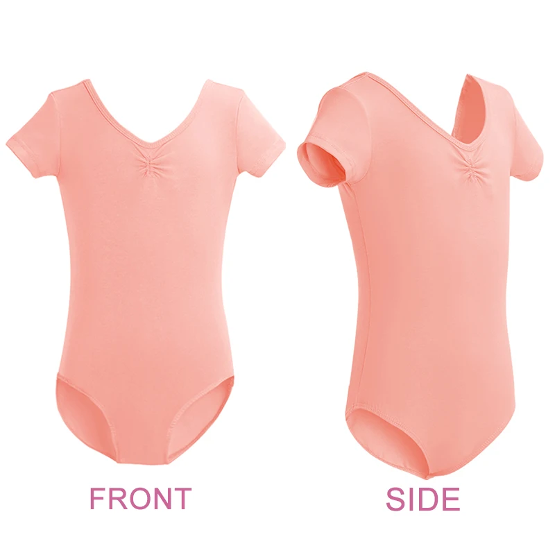 ballet leotards for girls children kids toddler cotton bodysuit dance wear short sleeve gymnastics costume catsuit closed crotch