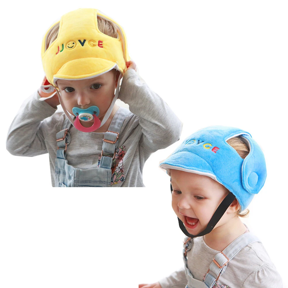 

Baby Safety Helmet Head Protection Headgear Toddler Anti-fall Pad Children Learn To Walk Crash Cap Yellow And Blue