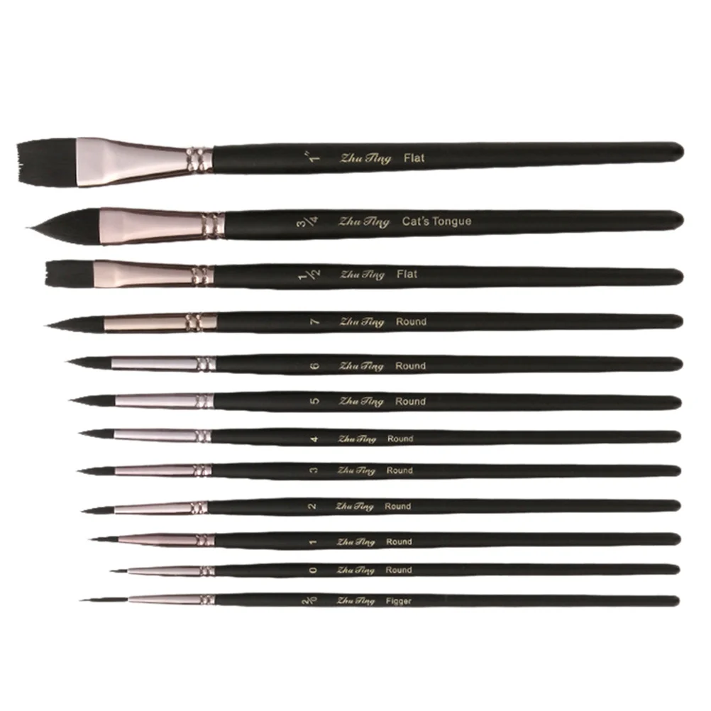 

Brushes Brush Painting Watercolor Pen Water Supplies Diy Pointed Color Tip Cleaning Pens Professional Blending Wood Miniature