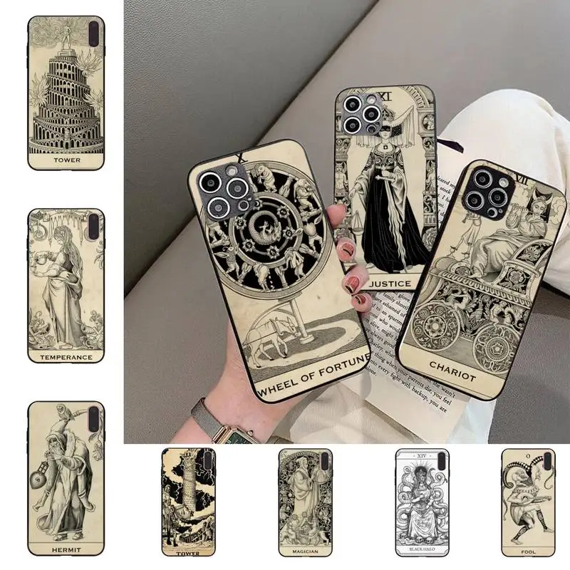 

Fool Tarot Card Meanings Phone Case For iPhone 11 12 13 Mini Pro Max 8 7 6 6S Plus X 5 SE 2020 XR XS Funda Case
