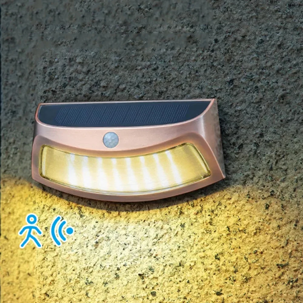 

2022 NEW Solar Wall Lamp IP65 PIR Motion Sensor Garden Decoration Lights Smiling Face Lamp For Yard Landscape Outdoor Lights