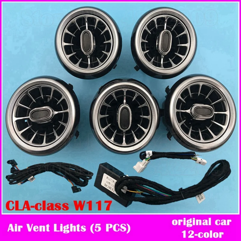 Автомобильная лампа для атмосферного освещения 12 цветов вентиляционная решетка