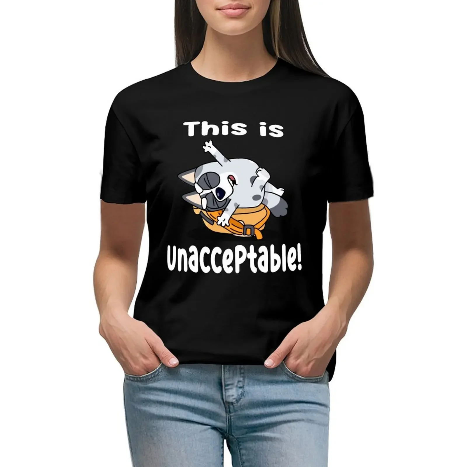 Футболка Unacceptable корейская модная рубашка с животным принтом для девочек