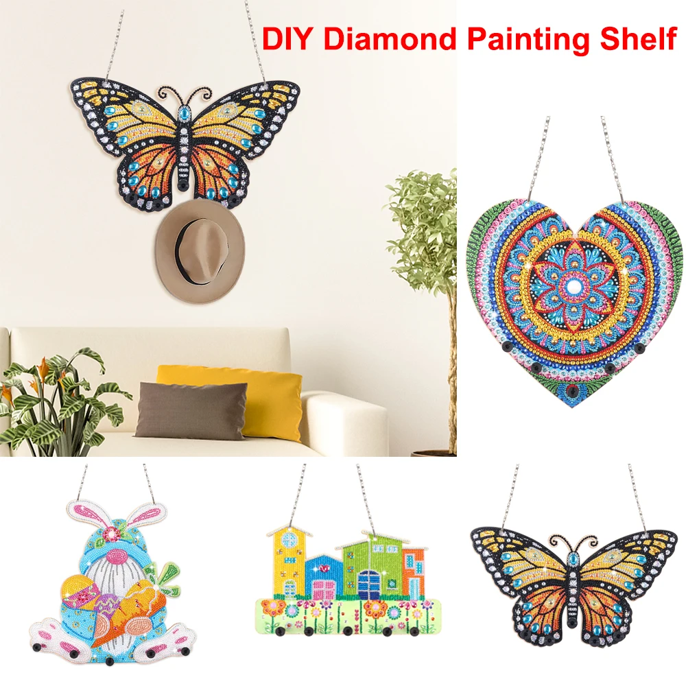 

Алмазная живопись «сделай сам», бриллиантовая вышивка в виде бабочки, зайчика, мозаика, подвесные украшения, наборы художественных поделок, подарки для домашнего декора