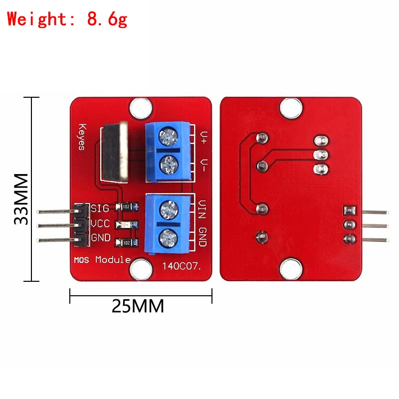 Фото 0-24 В верхняя кнопка Mosfet IRF520 модуль драйвера MOS для Arduino MCU ARM Raspberry pi №2