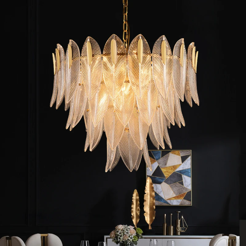 

Роскошная золотая медная светодиодная люстра E14, подвесная круглая лампа для гостиной, осветительные приборы для фойе