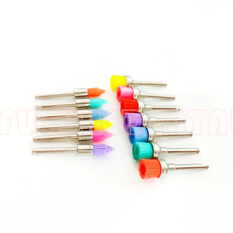 

100PCS/Bag Dental Nylon Polishing Brush Latch Grinding Taper Polisher Mixed Colorful Pointy/cup