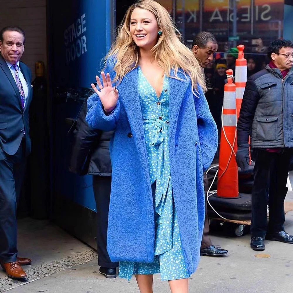 Women's Teddy Bear Coat Real Wool 2022 Lady's Alpaca Teddy Coat Long Jacket Fashion Female Sheep Fur Outwear S7480A