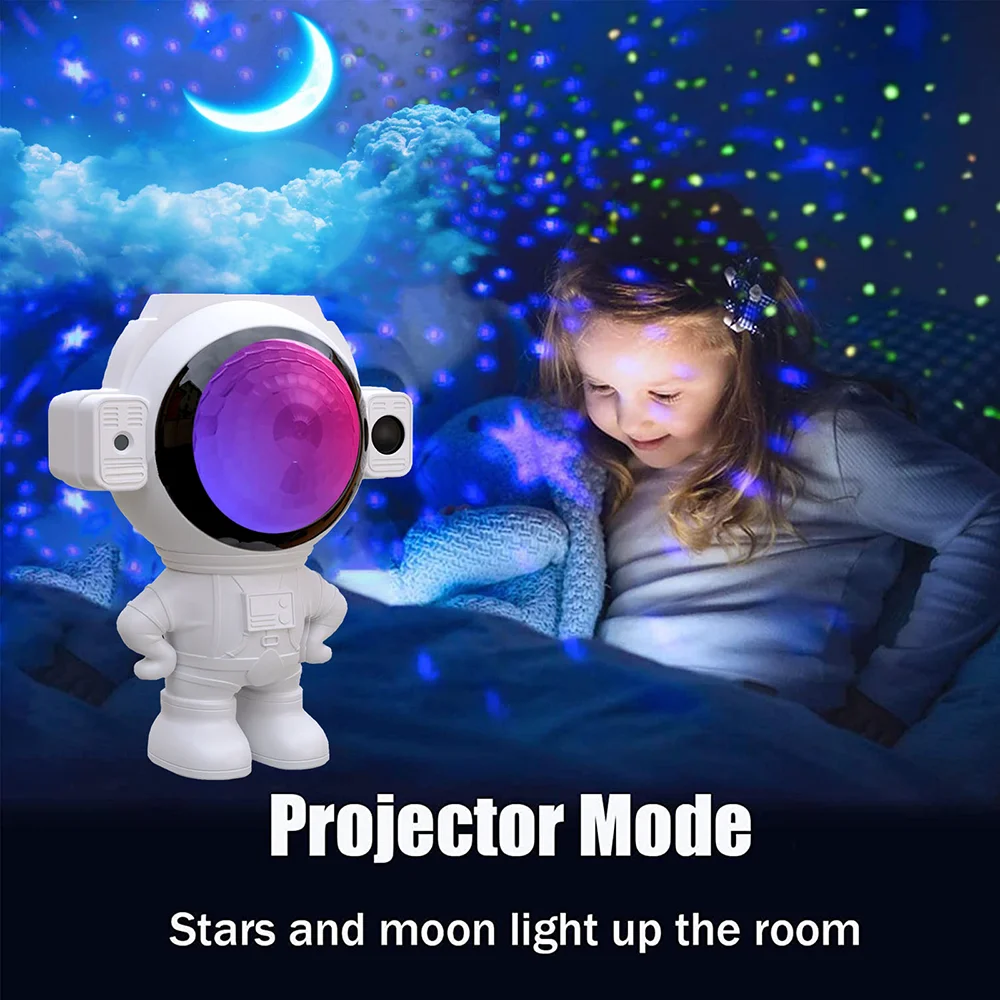 2022 New Astronaut Projector Starry Sky Galaxy Stars Projector Night Light LED Lamp for Bedroom Room Decor Decorative Nightlight