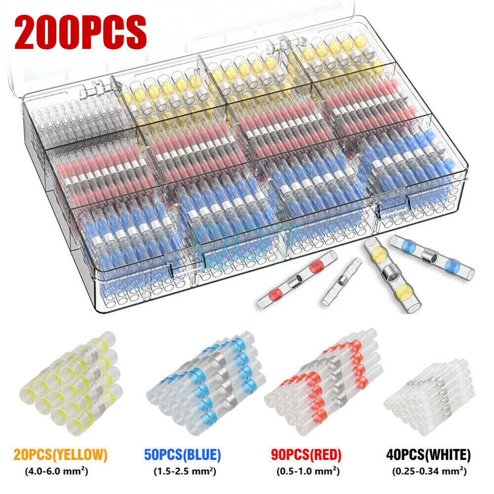 

200X Universal Solderstick Waterproof Solder Wire Connector Kit Tool Accessories For Wire Connection, Welding Heat Shrink Protec