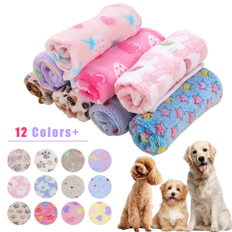 Soft Fluffy Pet Blanket Winter Warm Dog Blanket Cute Pet Bed Sheet Warm and Comfortable Cat and Dog Cushion Blanket Pet Supplies
