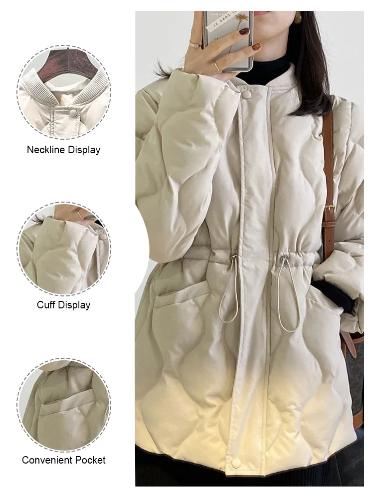 Women Cotton Padded Jacket Winter Warm Parkas Thick Warm Black Short Coat Female Slim Solid Korean Parkas Mujer Woman Outwear
