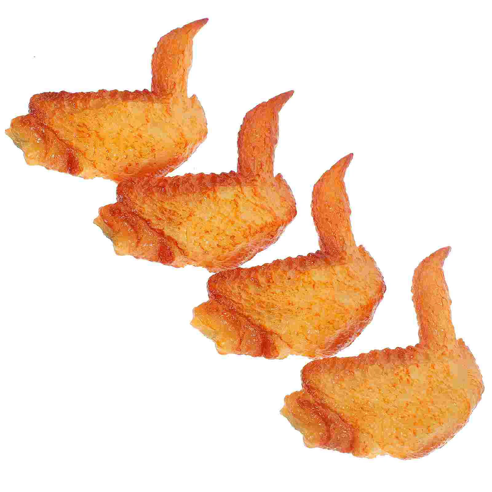 

4pcs Fake Chicken Wings Simulation Chicken Lifelike Chicken Wings Model Party Tricky Props