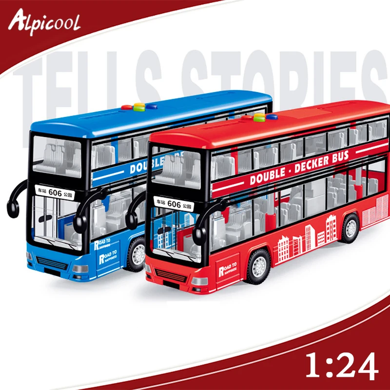 

Модель автобуса Однослойная и двухслойная, имитация автомобиля из сплава, функция отдачи, звук светильник свет, история, автобус для мальчи...