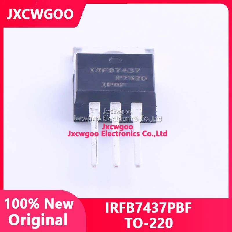 

Jxcwgoo 10pcs Imported Effect Field 100% 195A Original 40V IRFB7437PBF Tube TO-220 IRFB7437 MOS New