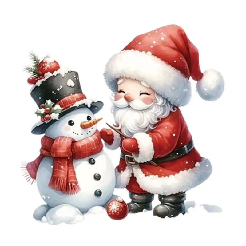 Рождественские наклейки на стену Настенный декор Рождественские наклейки Санта-Клаус Снеговик Наклейки на стену Праздничные наклейки Наклейка на холодильник