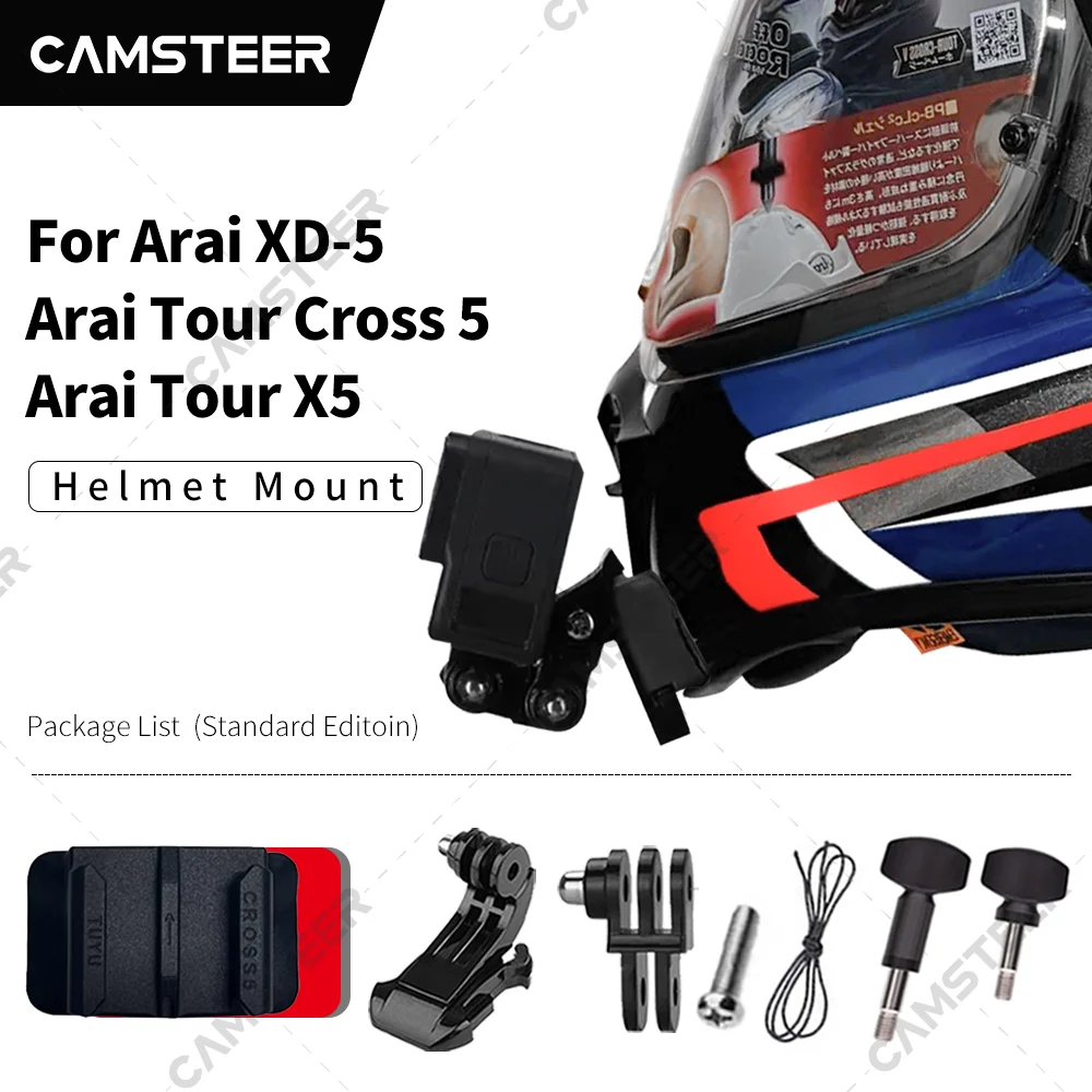Фото Arai XD 5 / Tour Cross 5 / Tour X5 индивидуальное крепление для шлема для GoPro12 11 10 Insta360 Ace pro X4 X3 DJI Action 3/4 камера №1
