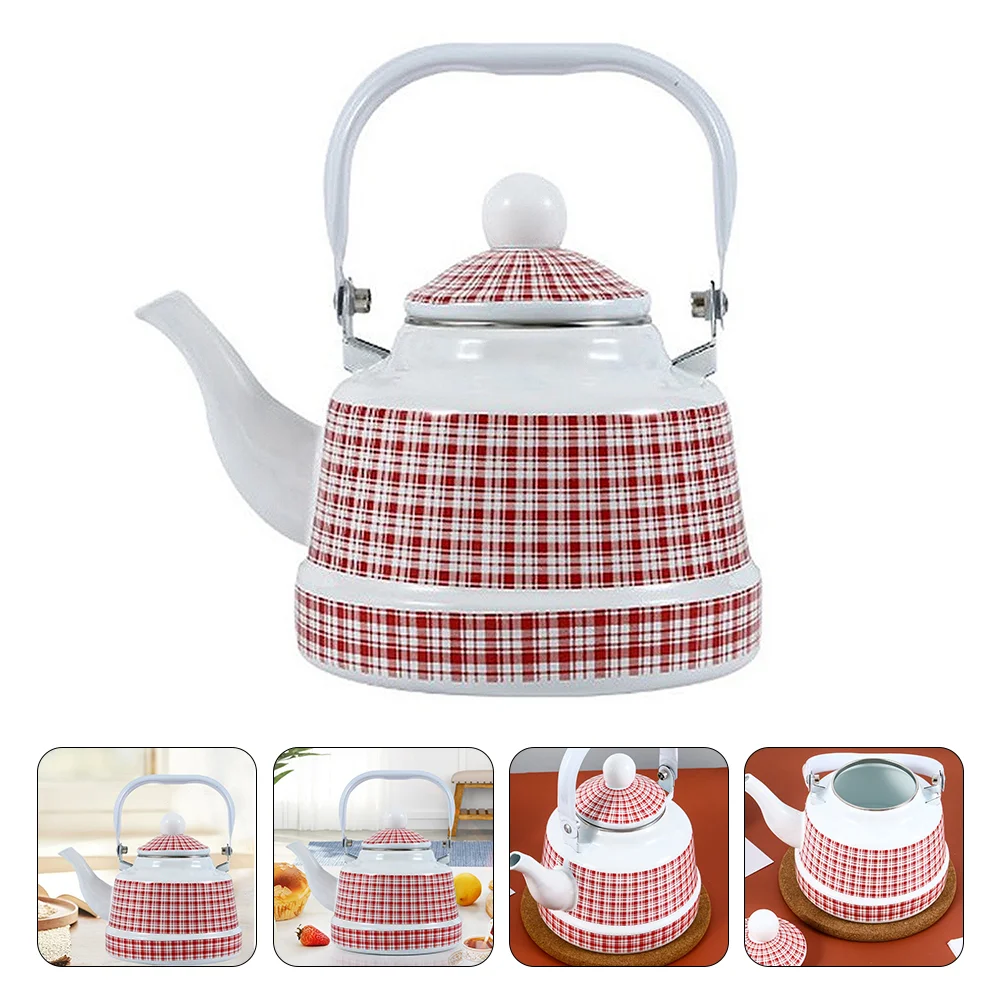 

Enamel Tea Pot Practical Tea Kettle Thickened Teakettle Water Boiling Kettle