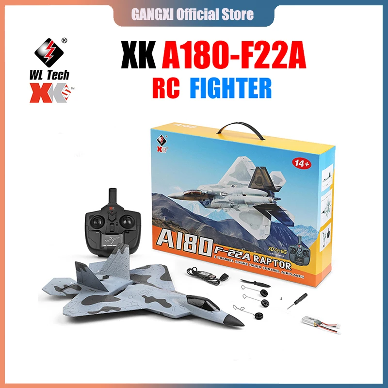 

WLtoys XKS A180 RC Plane 2.4GHz 3 Channels Foam RC Airplane with Brushless Motor 3D 6G Mode Stunt Flying for Adults Kids Plane