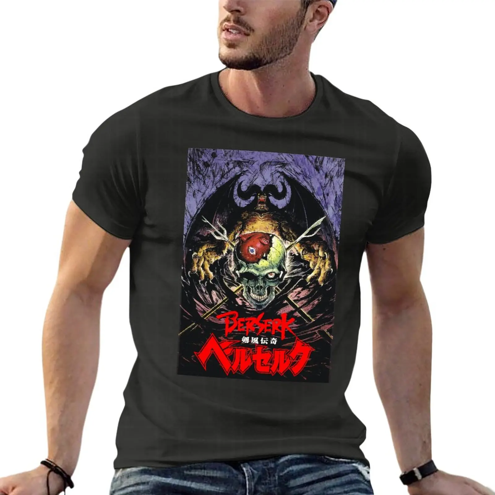 

Berserk Skull Knight & Nosferatu Zodd Logo Manga Oversize T Shirt Fashion Men Clothing Short Sleeve Streetwear Plus Size Top Tee