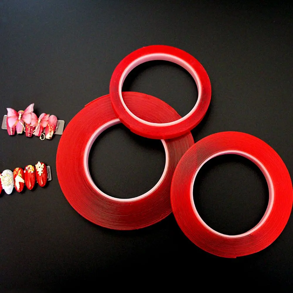 

High Quality Strong Sticky Double-Sided Tape Transparent Adhesive Sticker Tape Protable Reusable Nail Display Sticky